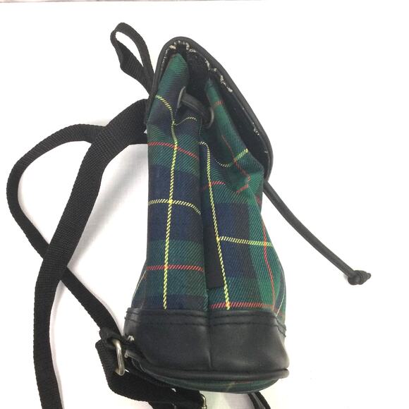 Mickey Unlimited Disney 90s Embroidered Vintage Plaid Flap Cinch Mini Backpack main image 3